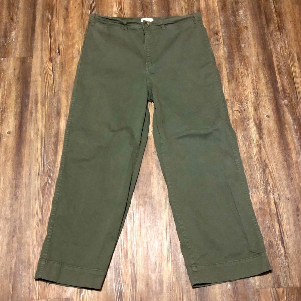 Marine Layer Olive Wide Leg Pants